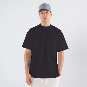 Friday Offset Soft Erkek Lacivert  %100 Pamuk Bisiklet Yaka Ekstra Oversize Tişört