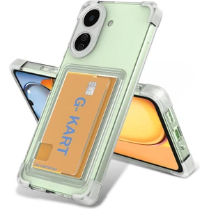 Xiaomi Poco C65 Kılıf Airbag Tasarımlı Şeffaf Kartlıklı G-Kart Kapak