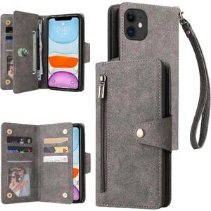 Mays Shop El Kayışı Kart Tutucu Fermuar ile iphone 11 Için Manyetik Deri Kılıf (Yurt Dışından)