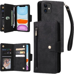 Mays Shop El Kayışı Kart Tutucu Fermuar ile iphone 11 Için Manyetik Deri Kılıf (Yurt Dışından)