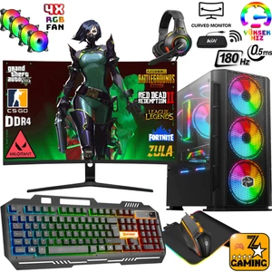 RX45 Intel Core I5-12400F 16 GB Ram 512 GB M.2 SSD + 1tb HDD 8gb 256BIT RX580 24" 180Hz Oyuncu Masaüstü Bilgisayar