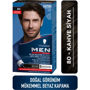Schwarzkopf Men Perfect Beyazlara Karşı Jel Boya 80 Kahve Siyah