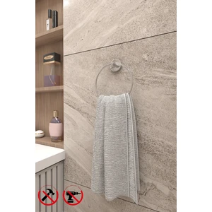 Alper Banyo İris Yapışkanlı Krom Yuvarlak Havluluk,Havlu Askısı, İster Yapıştır İster Montajla