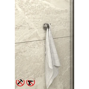 Alper Banyo İris Krom Eko Bornoz Askısı Bornoz Havluluk Ister Yapıştır Ister Montajla