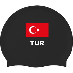 Türk Bayrağı "tur" Baskılı Silikon Deniz ve Havuz Bonesi