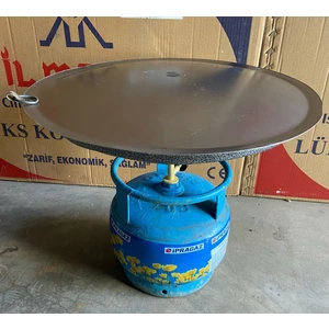 Tüplü Sac 45 cm Tüp Üstü Katmer Kavurma Sacı Çift Fonksiyon