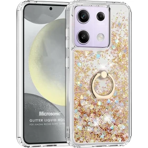 Xiaomi Redmi Note 13 Pro 5g Kılıf Glitter Liquid Holder Gold