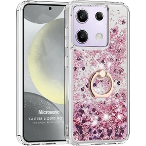 Xiaomi Redmi Note 13 5g Kılıf Glitter Liquid Holder Pembe