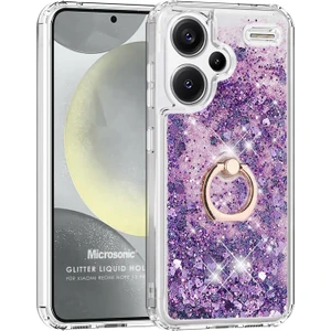 Xiaomi Redmi Note 13 Pro Plus 5g Kılıf Glitter Liquid Holder Mor