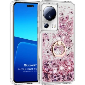 Xiaomi Mi 13 Lite Kılıf Glitter Liquid Holder Pembe