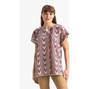 Kısa Kol Şile Bezi Kilim Yazlık Bluz Tek renk Tkrn