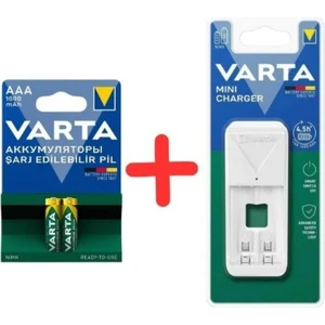 Şarj Edilebilen Aaa Accu 1000 Mah 2'li Ince Pil+Ince ve Kalem Pil Aa Aaa Için Pil Şarj Cihazı