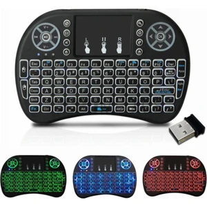 Yeni Nesil Işıklı Kablosuz Mini Klavye Ev Ofis Için  Tv Televizyon Ps3  Uyumlu Dokunmatik Mouse