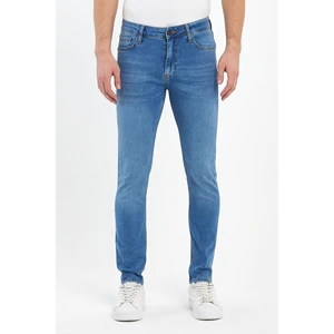 - Erkek Likralı Skinny Fit Denim Pantolon Açık Mavi