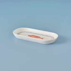 Bella Maison Marine Seramik Kayık Tabak Mavi (26 x 12,5  cm )