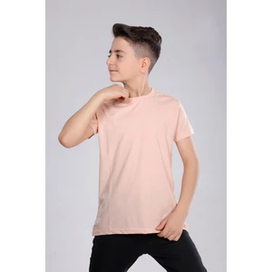 Çocuk Pamuk Basic Kısa Kollu Baskısız Tişört MRN250102VF