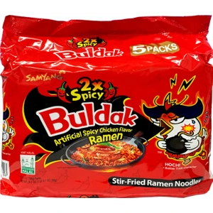 Buldak 2× Spicy Hot Chicken Flavor 140 G x 5 Adet (Helal)