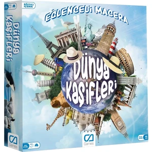 Ca Games Dünya Kaşifleri Eğlenceli Macera Eğitici Kartlı ve Piyonlu Çocuk-Aile Kutu Oyunu