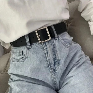 Brand & Belt Kare Tokalı Gümüş Kemer