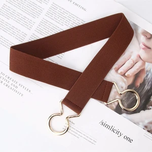 Brand & Belt Taba Lastikli Gold Tokalı Lastikli Kemer