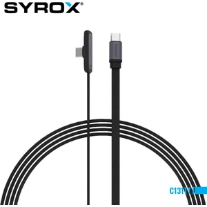 C131TT 60W Type-C  Type-C 90 Derecelik Hasir Ledli Oyun Kablo Ultra Hizli Sarj & Data Kablosu