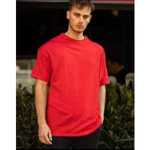 Martino Butik Erkek Bisiklet Yaka Düz Basic Baskısız Oversize Salas T-Shirt