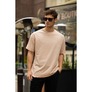 Martino Butik Erkek Bisiklet Yaka Düz Basic Baskısız Oversize Salas T-Shirt