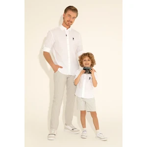 U.S. Polo Assn. Erkek Gri Pantolon (Kanvas-Chino) 50283365-VR024