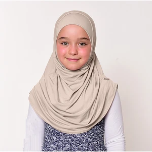 Zehranur Hijab Tek Parça Viskon Çocuk Pratik Şal/Eşarp (6-11 Yaş)