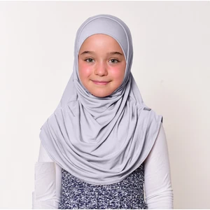 Zehranur Hijab Tek Parça Viskon Çocuk Pratik Şal/Eşarp (6-11 Yaş)