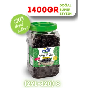 Doğal Gemlik Süper Siyah Zeytin 1400 gr (291-320) S