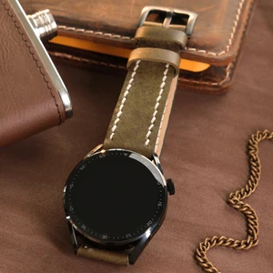 Hakiki Deri Saat Kordonu 20MM Omega Fossil Diesel Lacoste Casio Armani Tissot Nacar Klasik Saat Kordonu Deri Saat Kayışı Yeşil