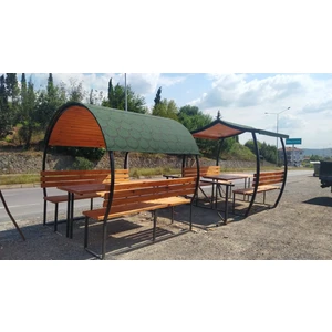 Ahşap Çardak Kamelya Yuvarlak 8/10 Kişilik