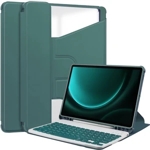 Xfashion Samsung Galaxy Tab S9 Fe Plus Bluetooth Klavyeli Döner Stand Tablet Kapağı (Yurt Dışından)