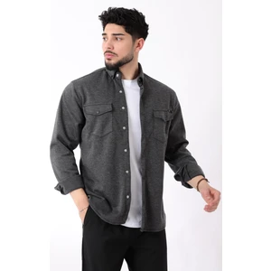 Stil Kombin Çift Cep Kapaklı Örme Gömlek Xc U16805_40335