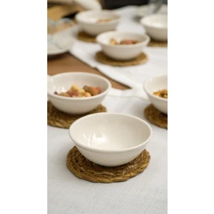 Heda Porselen Hayal 6'lı Porselen 10 cm Kahvaltı Sunum Çerezlik Seti Kırık Beyaz