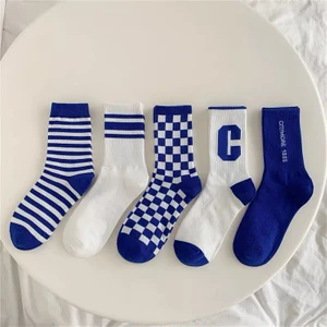 Çorap Kurdu 5'li Karışık Renkli Desenli Tenis Çorap