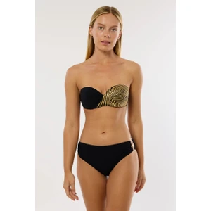 4600 Gold Yaldız Desenli Straplez Bikini Takımı