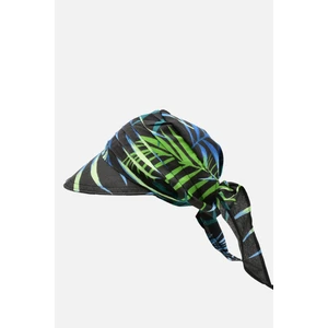 Kadın Bağlamalı Eşarp Siperli Desenli Plaj Şapkası
