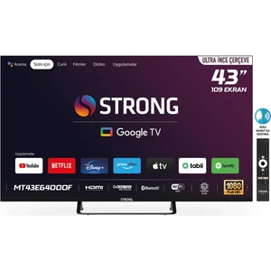 MT43EG4000F 43’’ 109CM Ekran Frameless Full HD Uydu Alıcılı Google TV