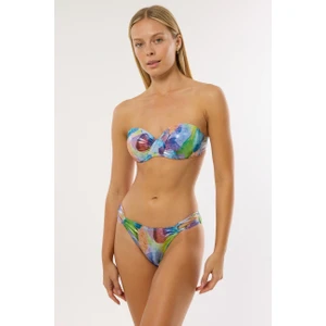 4610 Parlak Mavi Straplez Bikini Takımı