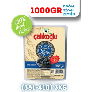 Doğal Gemlik Siyah Zeytin 1000 gr (381-410) 3XS