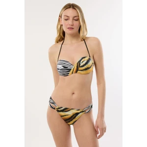 4610 Kaplan Desenli Straplez Bikini Takımı
