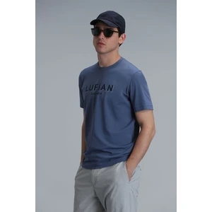 Erkek Gold Modern Grafik T-Shirt 111020191 Koyu Mavi