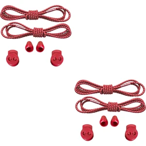 Neystore 2 Çift, Yuvarlak, Akıllı, Kilitle, Tak-Bırak, Elastik Bot, Spor Ayakkabı Bağcığı, 100 cm