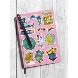 Sweet Twins Van Gogh Temalı Laptop Notebook Tablet Sticker Set 3