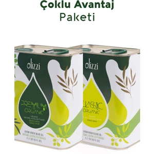 Premium Organik Zeytinyağı ve Classic Organik Natürel Sızma Zeytinyağı 2 Lt x 2 Adet