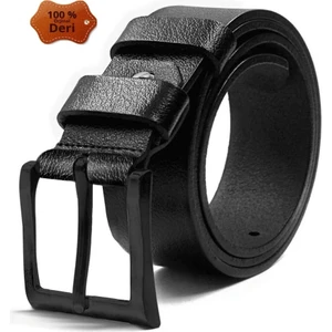 Deri Erkek Spor Kot Kemeri 4.5 cm Manda Derisi Siyah & Kahverengi Hediyelik Kemer Çeyizlik Spor Kemer