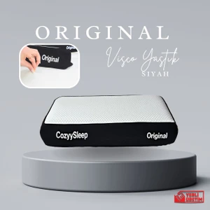 Czy Life Original Visco Yastık | Siyah & Beyaz | 40 x 60 x 12 |Taşıma Çantalı