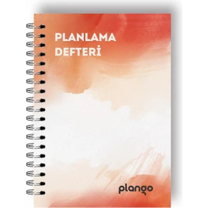 Turuncu Suluboya Günlük Planlayıcı Defter - Daily Planner - Ders Çalışma Planlayıcı Defteri - Planlama Defteri